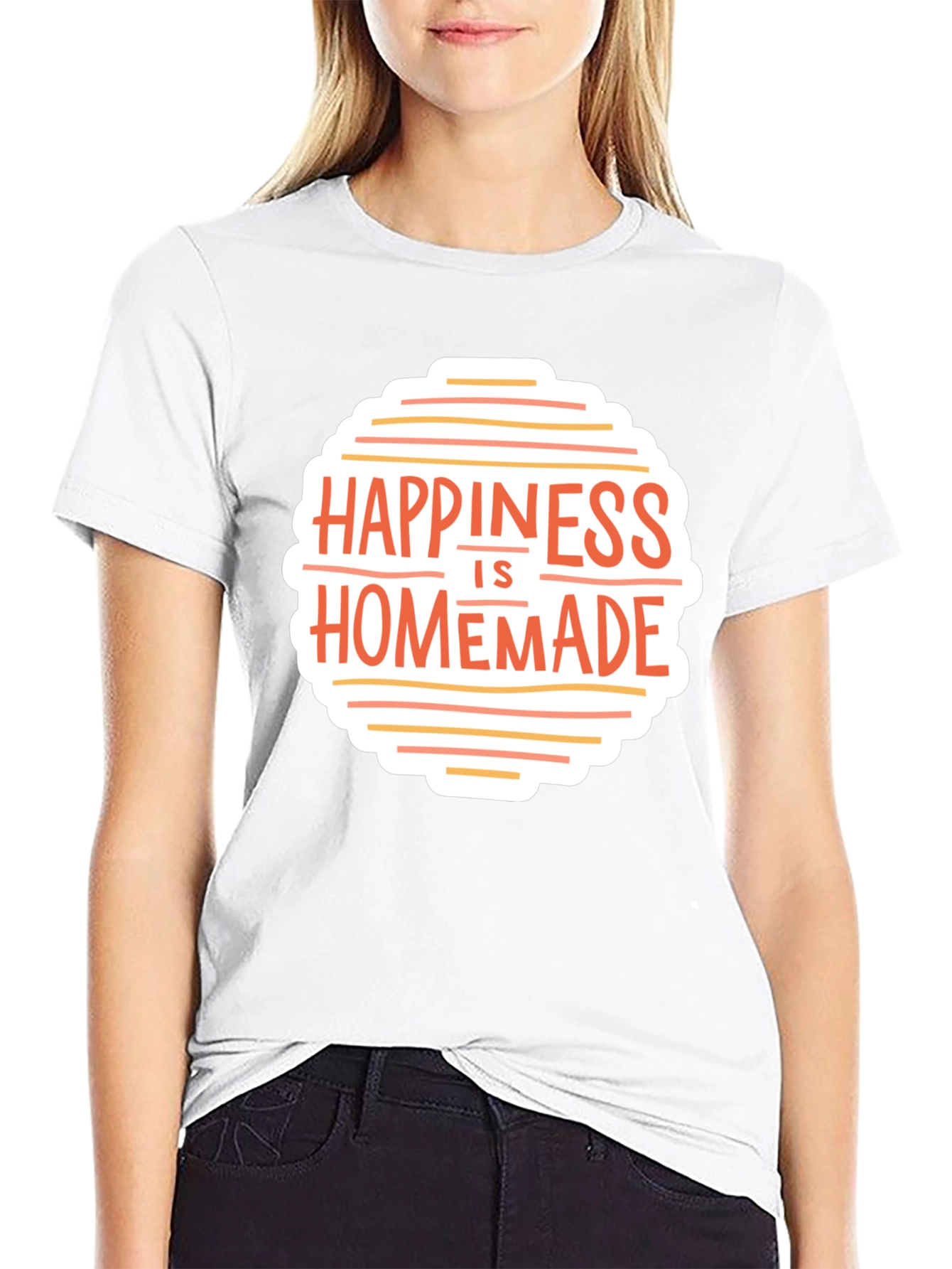 Black Happiness is Homemade Graphic Tee view 9