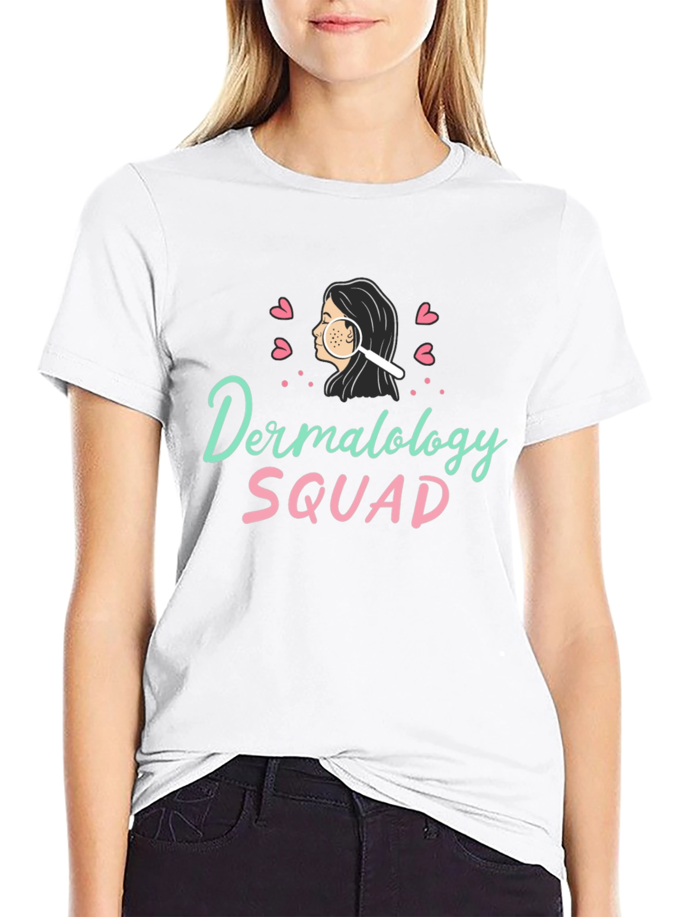 Black Dermatology Squad Graphic T-Shirt - Black Cotton Tee view 9