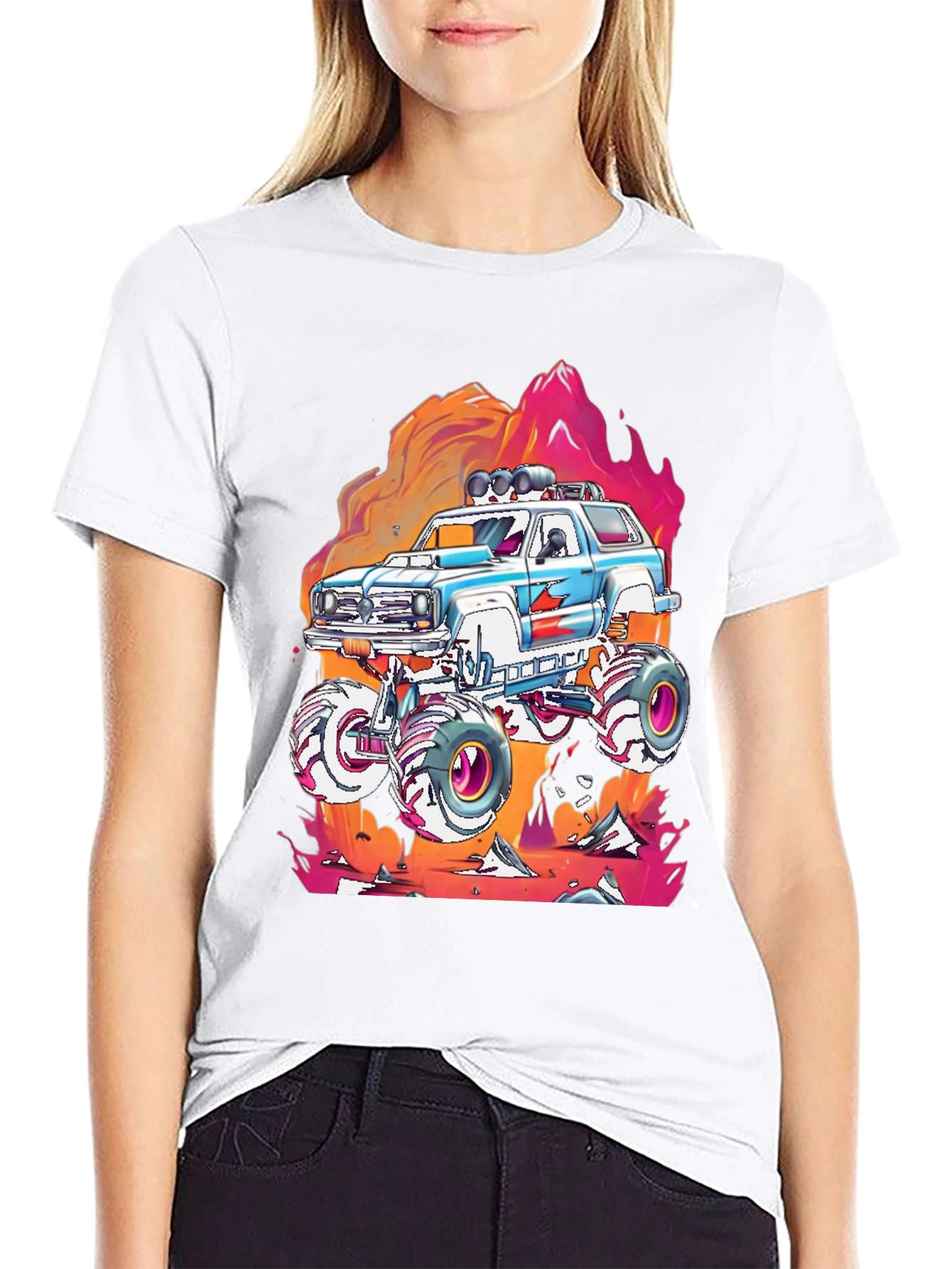 Black Monster Truck Graphic Tee view 9