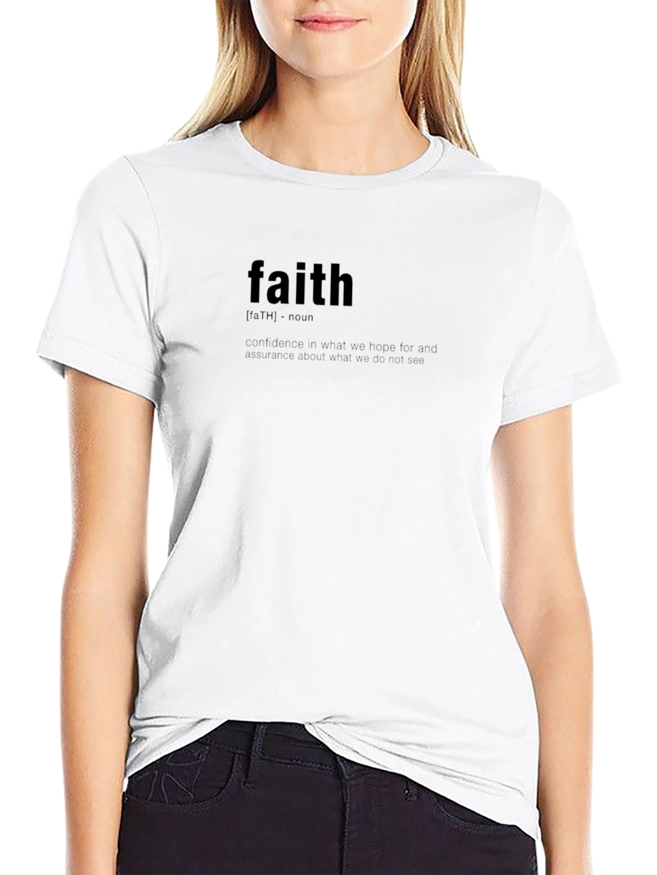 Black Faith Definition Black T-Shirt view 9