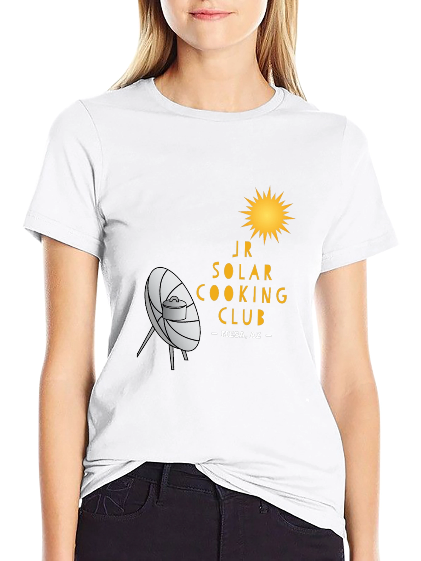 Black JR Solar Cooking Club Black T-Shirt view 9