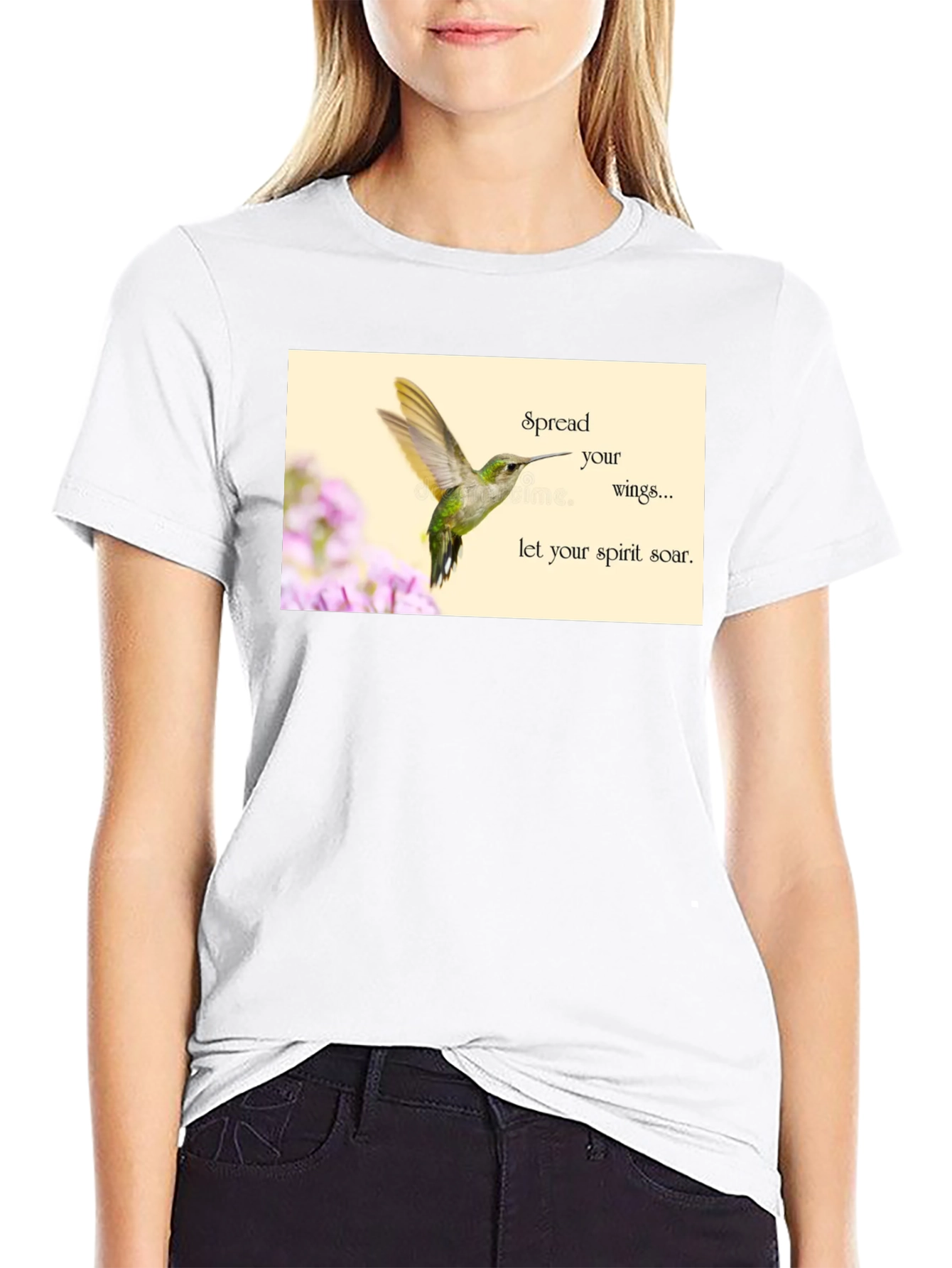 Black Hummingbird Spirit Soar T-Shirt view 9