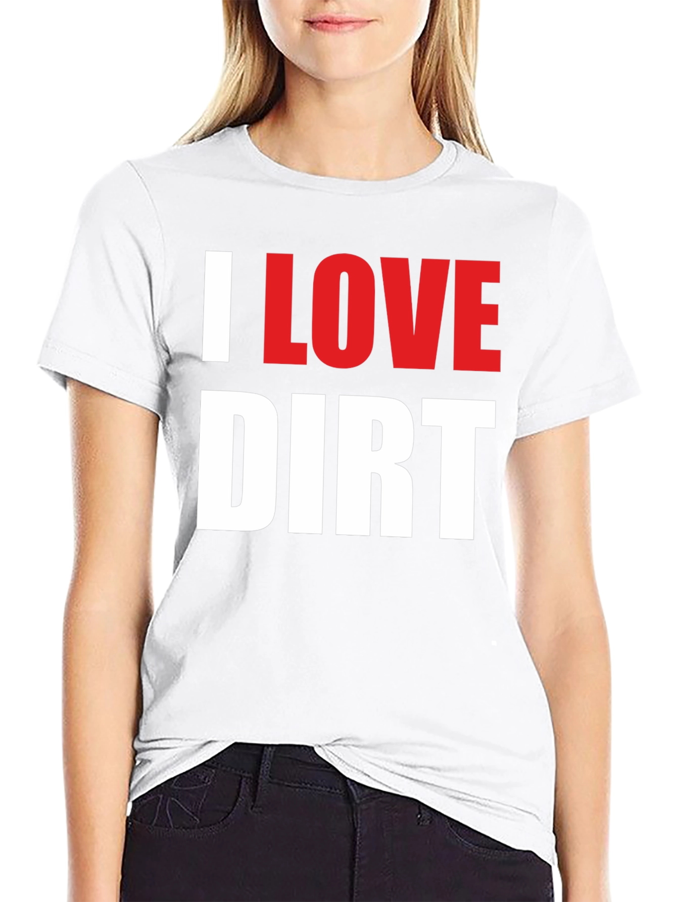 Black I Love Dirt T-Shirt Funny Mud Racing Tee view 9