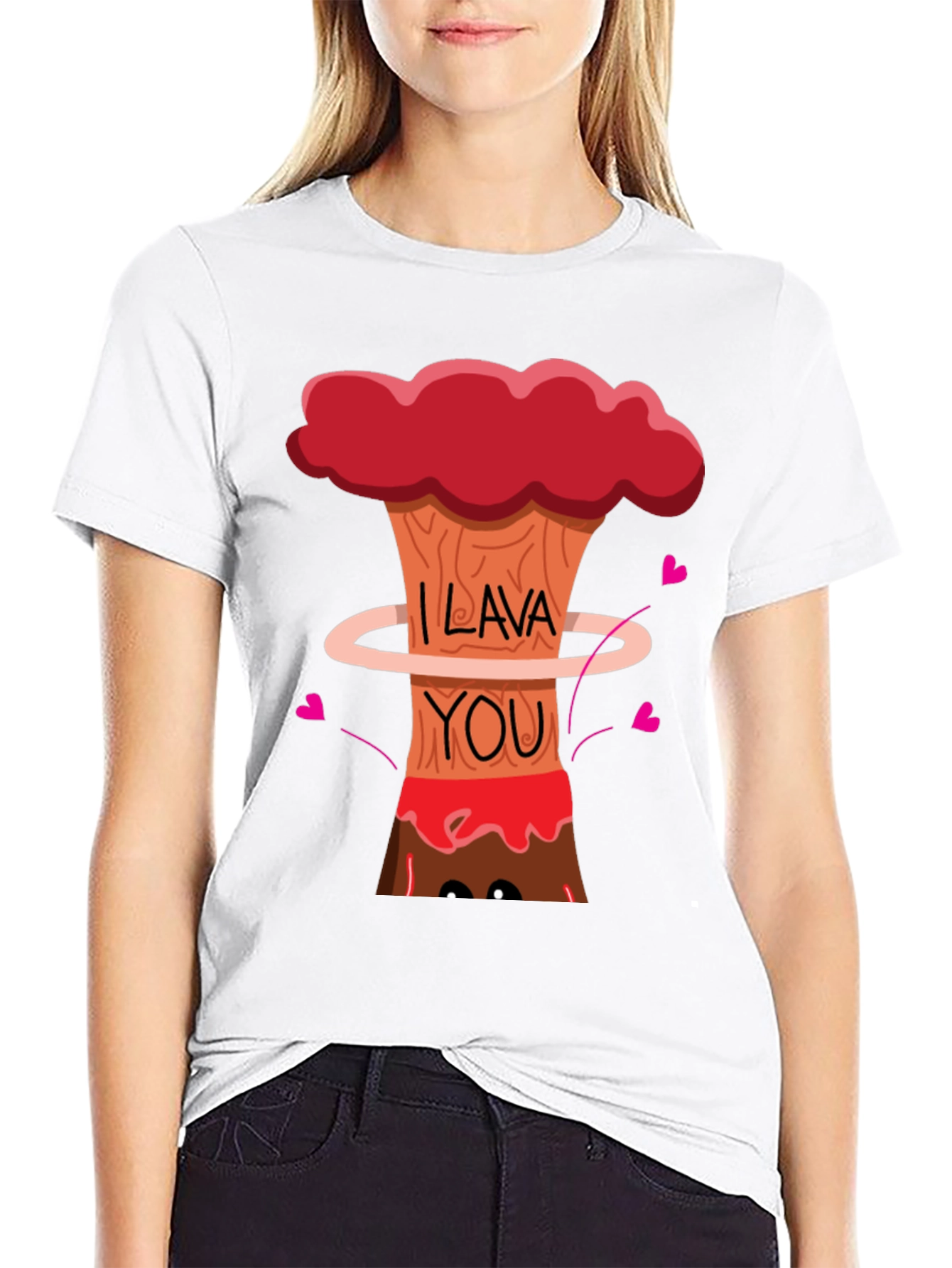 Black I Lava You Graphic Tee - Volcanic Love! view 9
