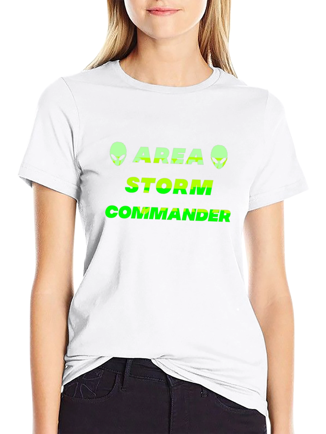 Black Area Storm Commander Alien Graphic T-Shirt view 9