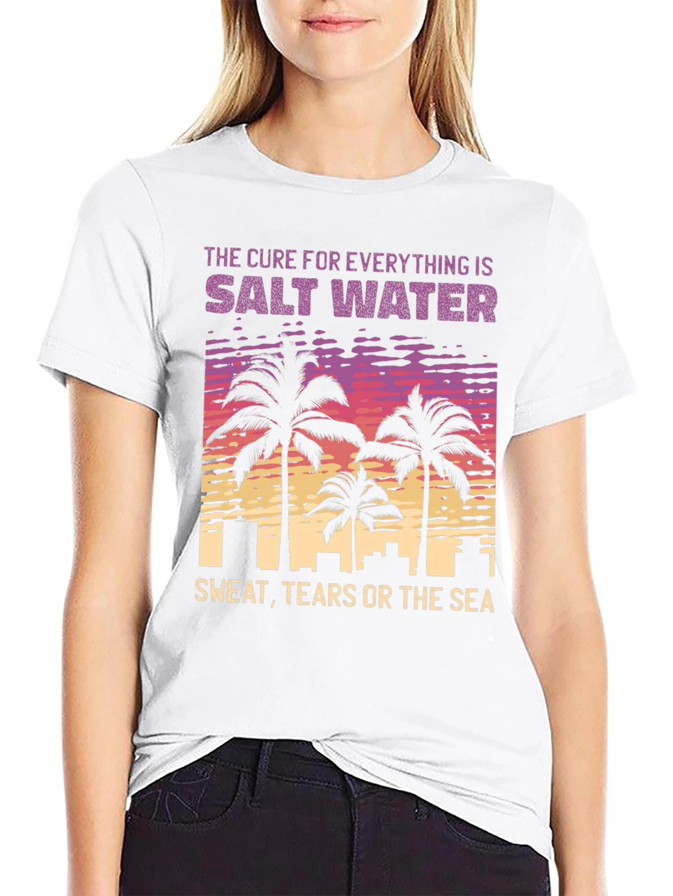 Black Salt Water Cure T-Shirt - Beach Lover Tee view 9
