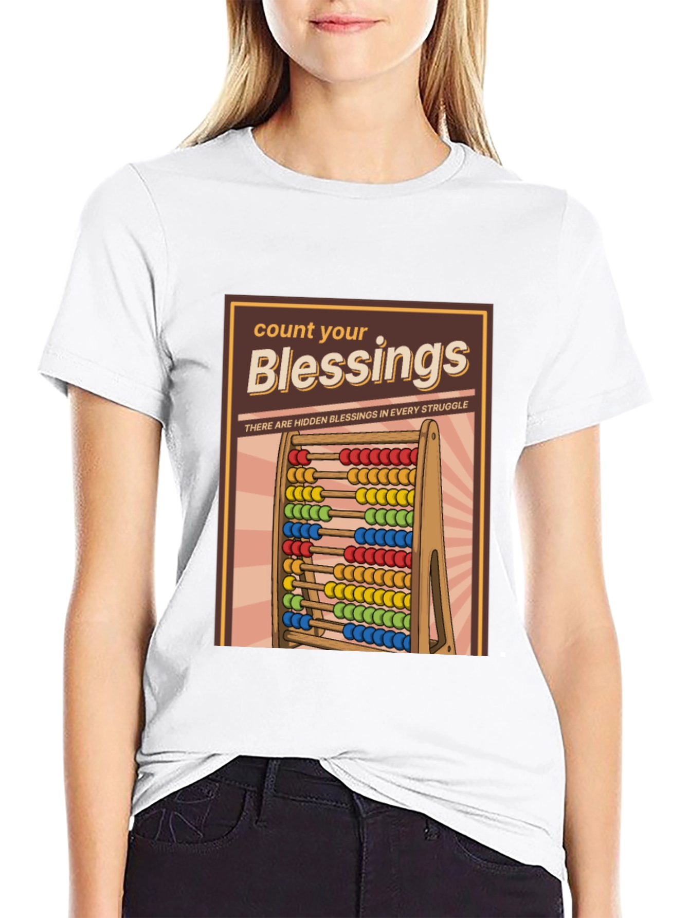 Black Count Your Blessings T-Shirt - Hidden Blessings in Struggle view 9