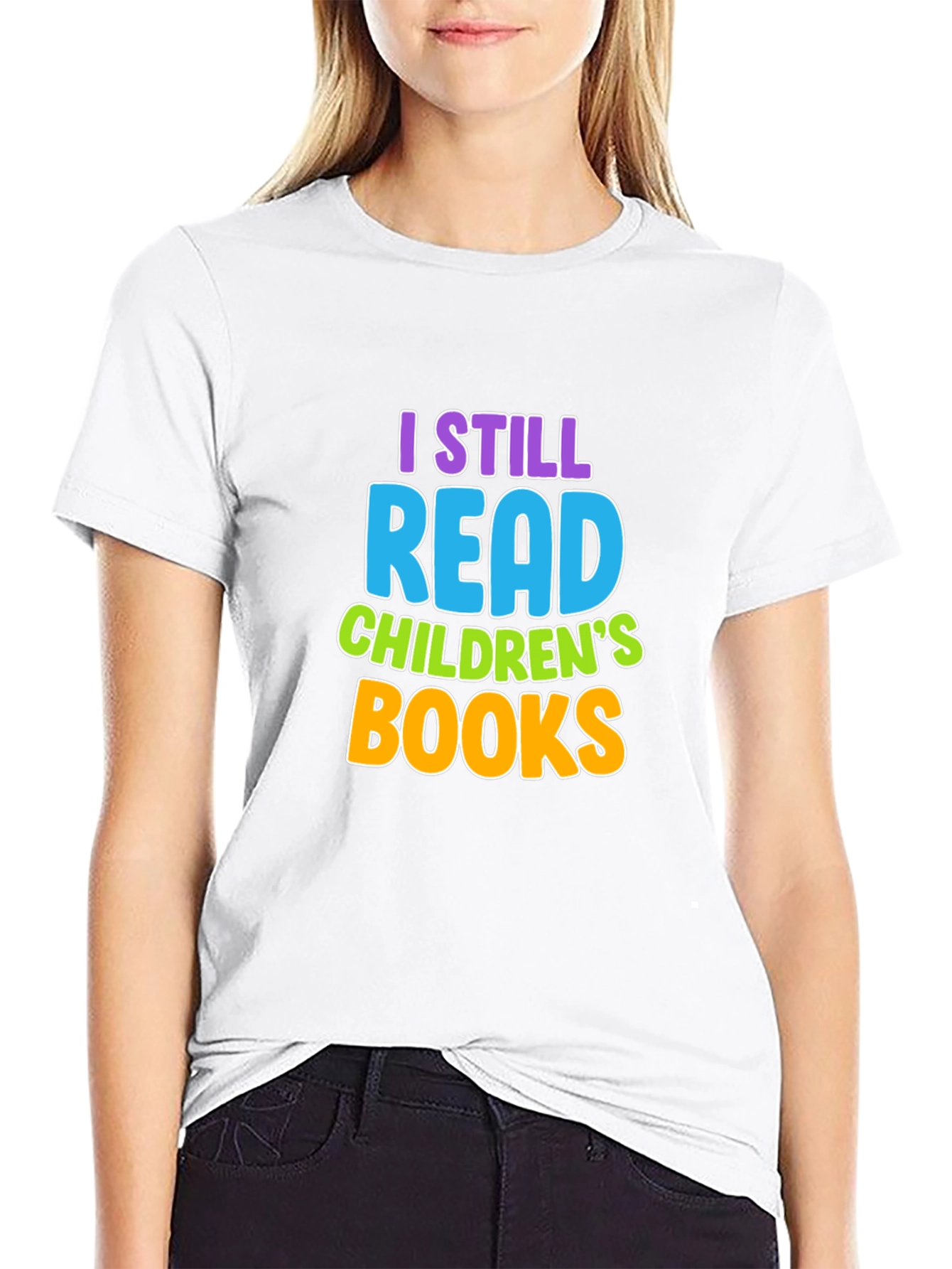 Black I Still Read Children's Books Graphic T-Shirt view 9
