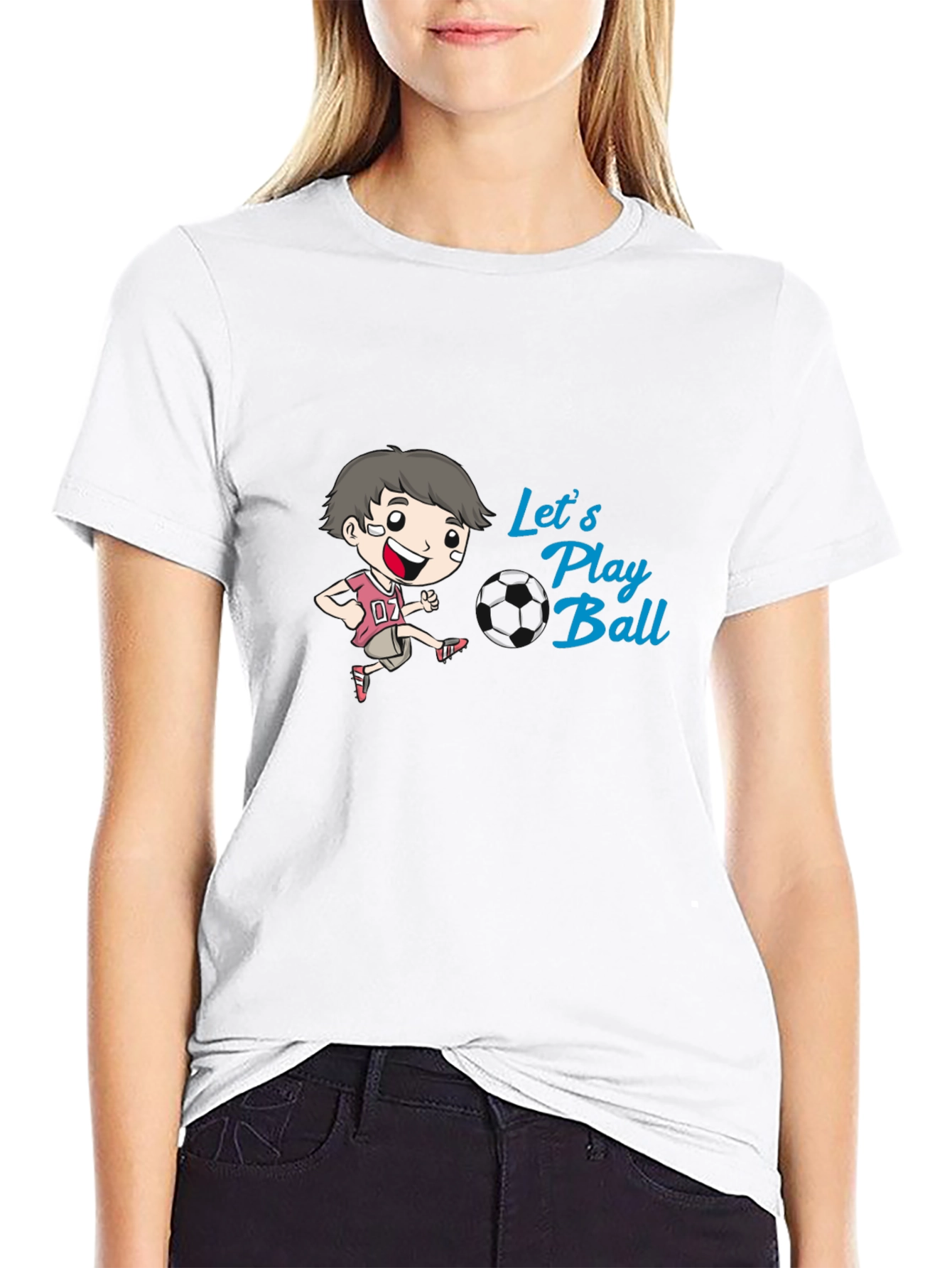 Black Play Ball! Graphic Print T-Shirt view 9