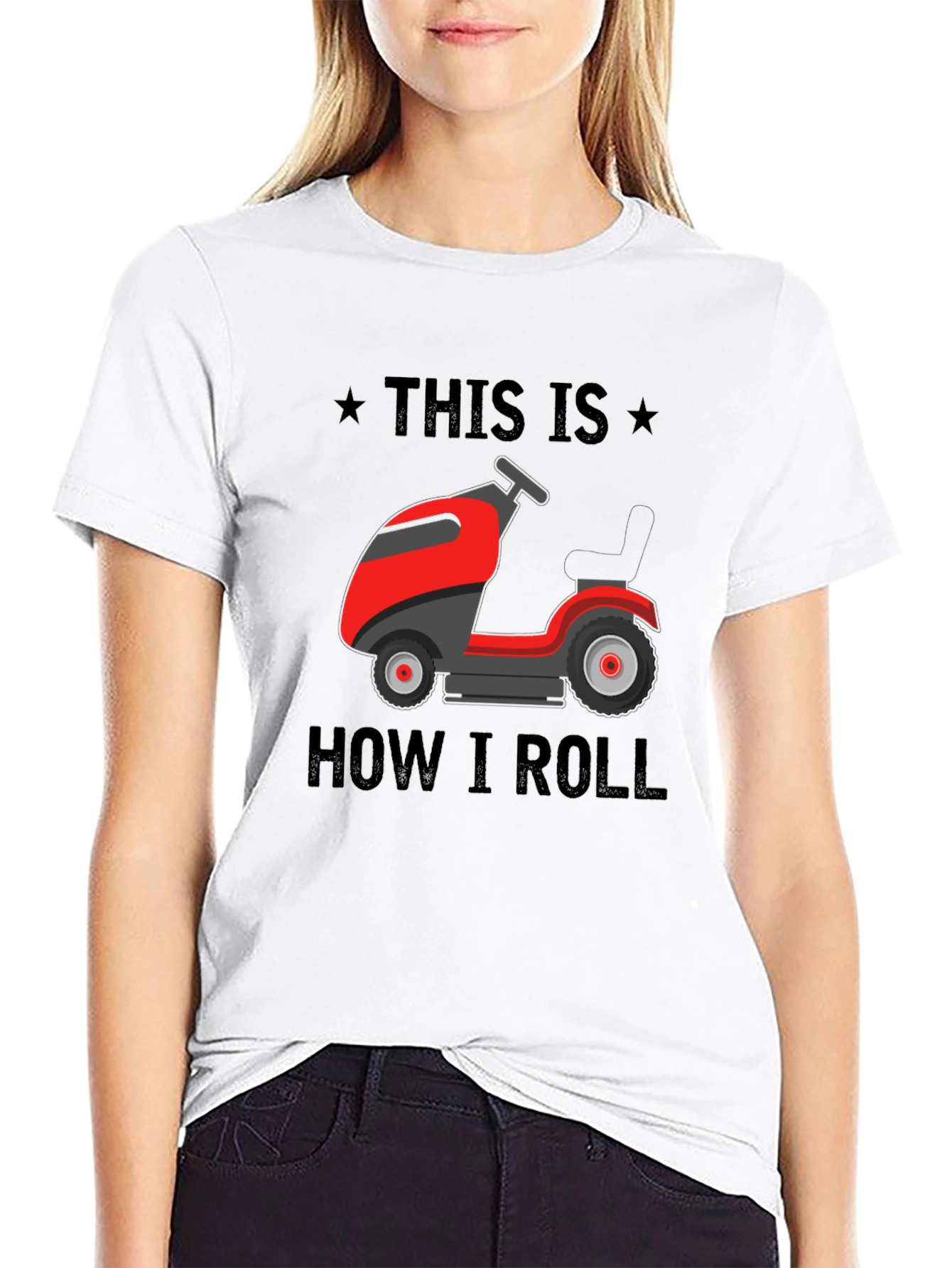 Black This Is How I Roll Lawn Mower T-Shirt view 9