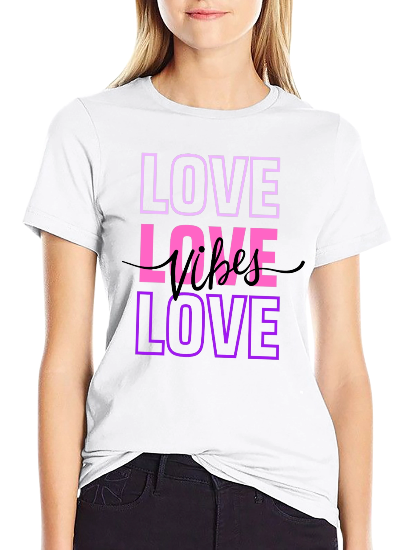 Black Love Vibes T-Shirt - Stylish Graphic Tee view 9