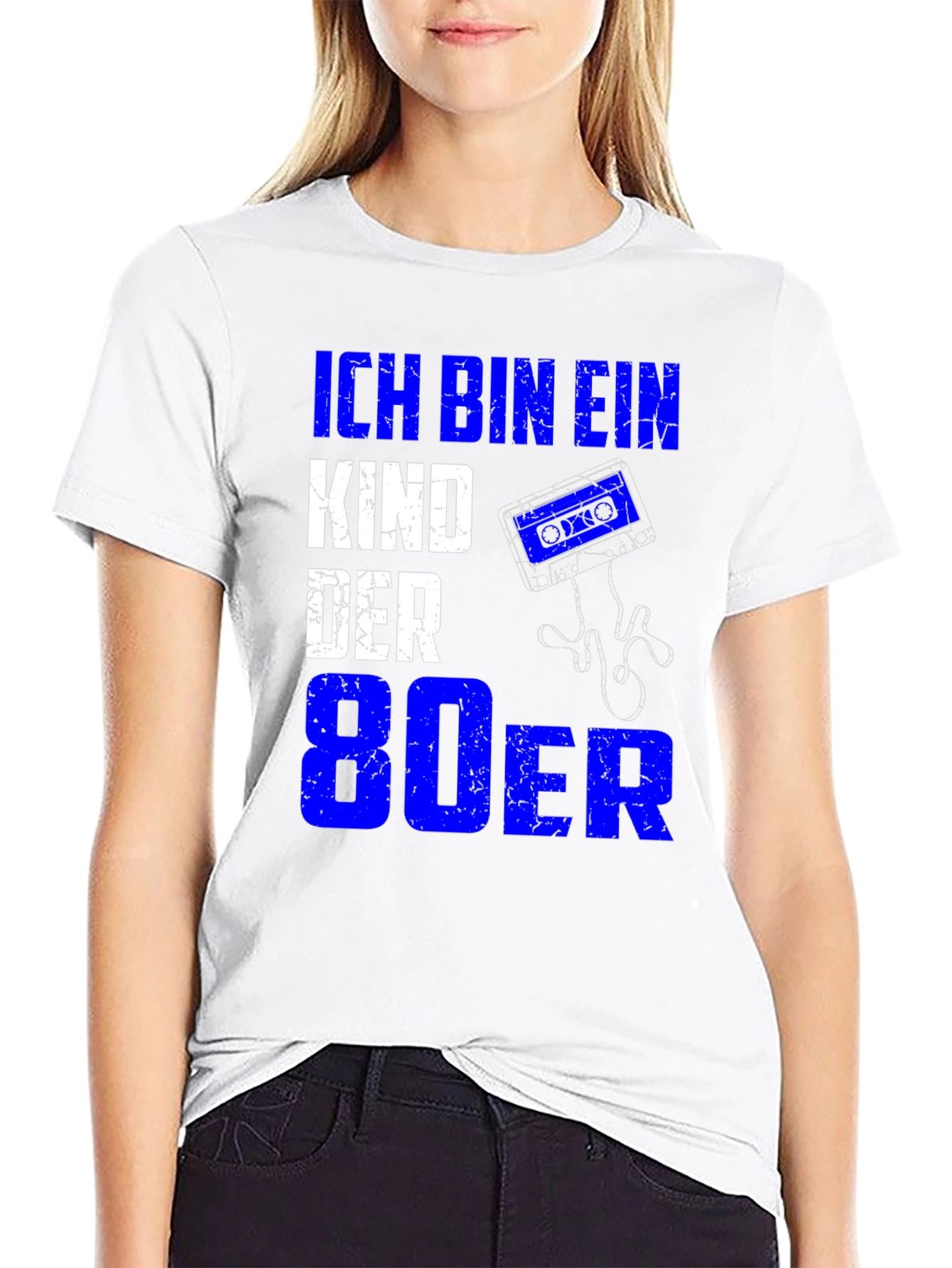 Black 80s Retro Cassette Tape Graphic Tee view 9