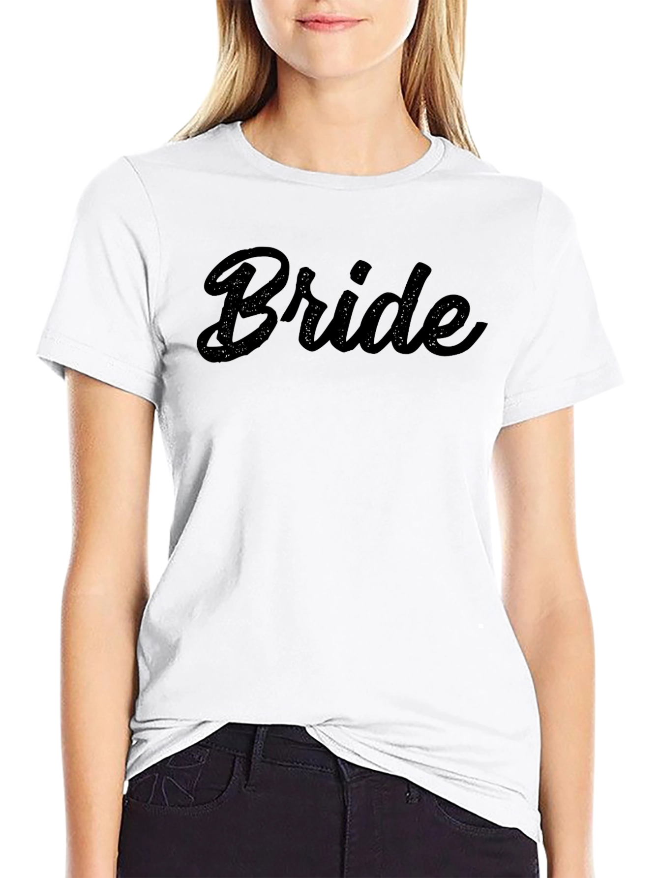 Black Bride Script Black T-Shirt view 9