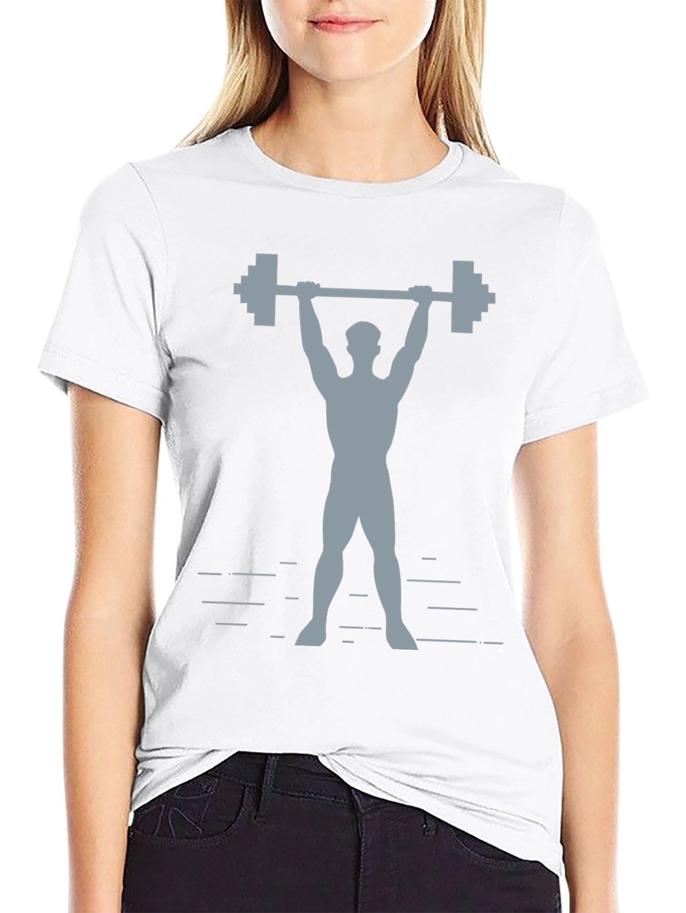 Black Weightlifting Graphic Tee - Black Cotton view 9