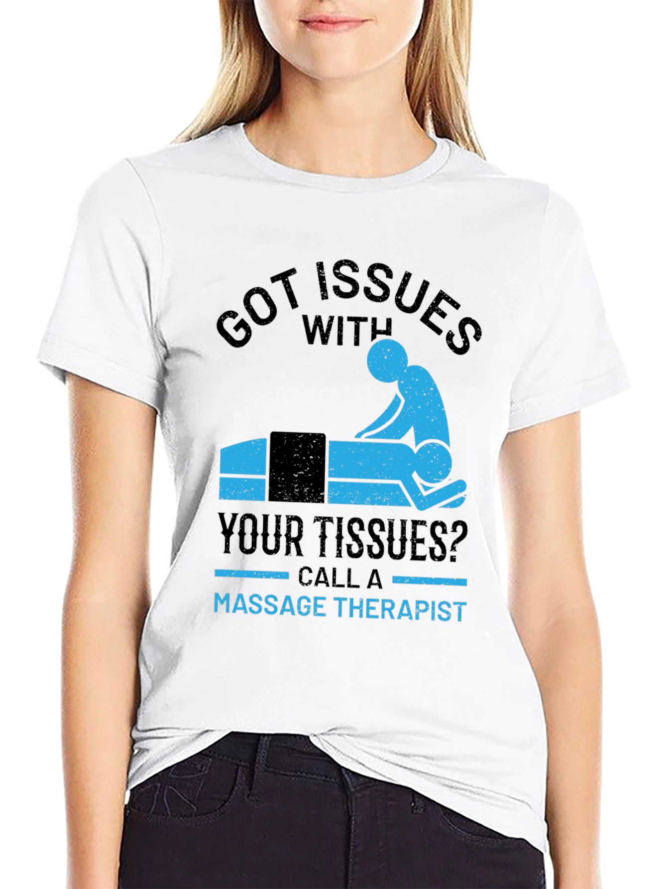 Black Got Issues? Massage Therapist Graphic T-Shirt view 9