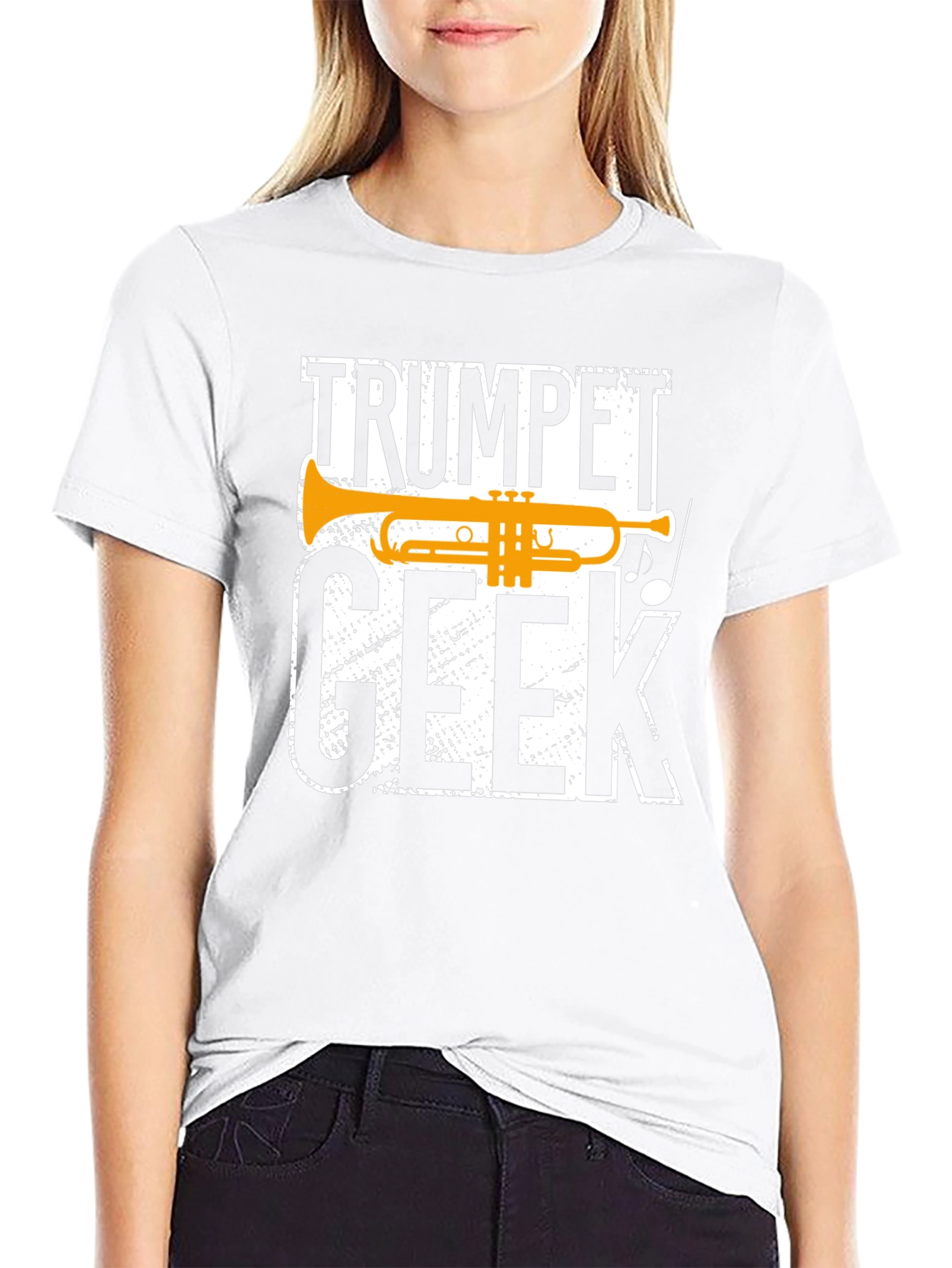 Black Trumpet Geek T-Shirt - Musician Humor Tee view 9