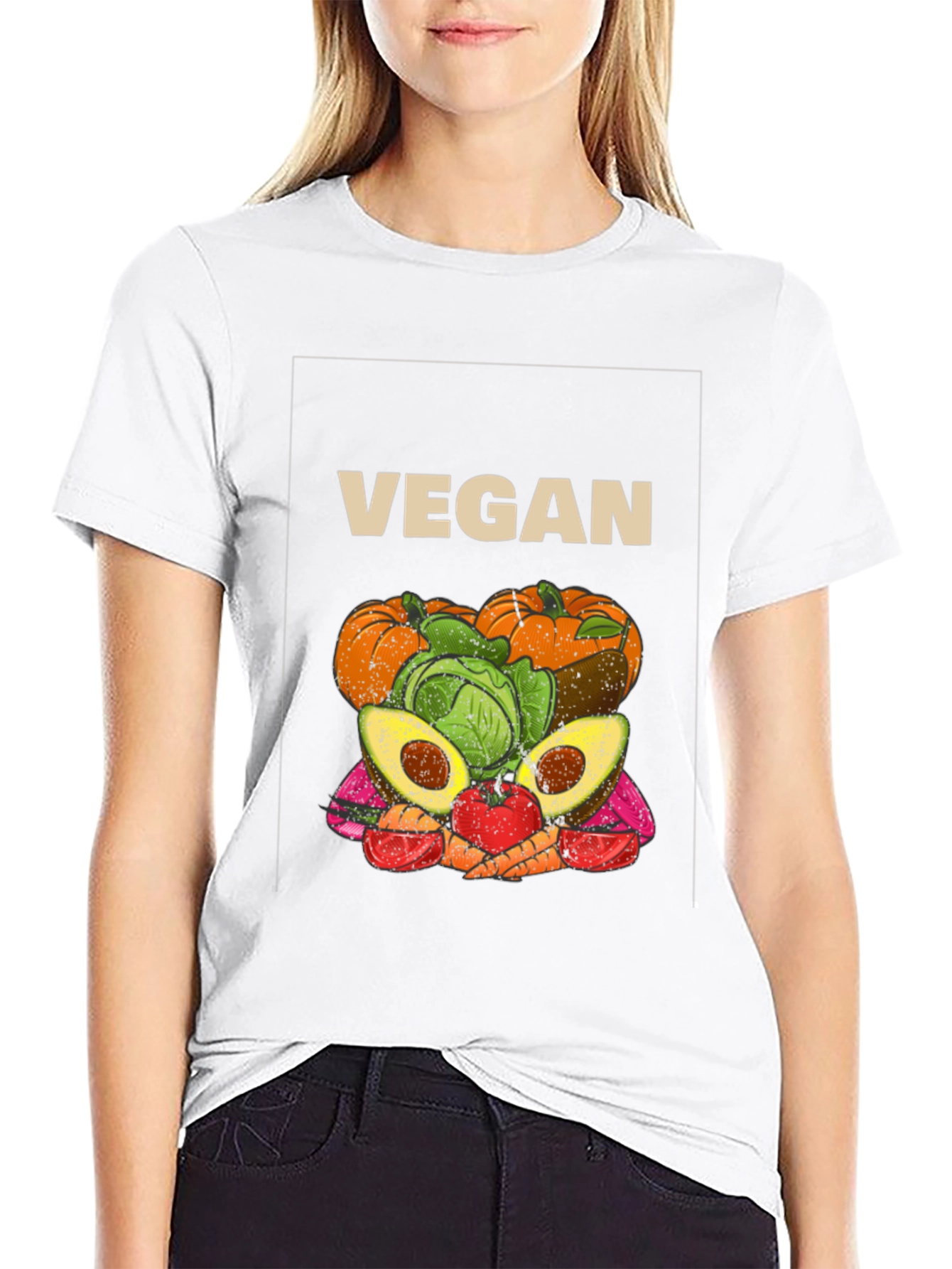 Black Vegan Food T-Shirt - Unisex Healthy Lifestyle Tee view 9