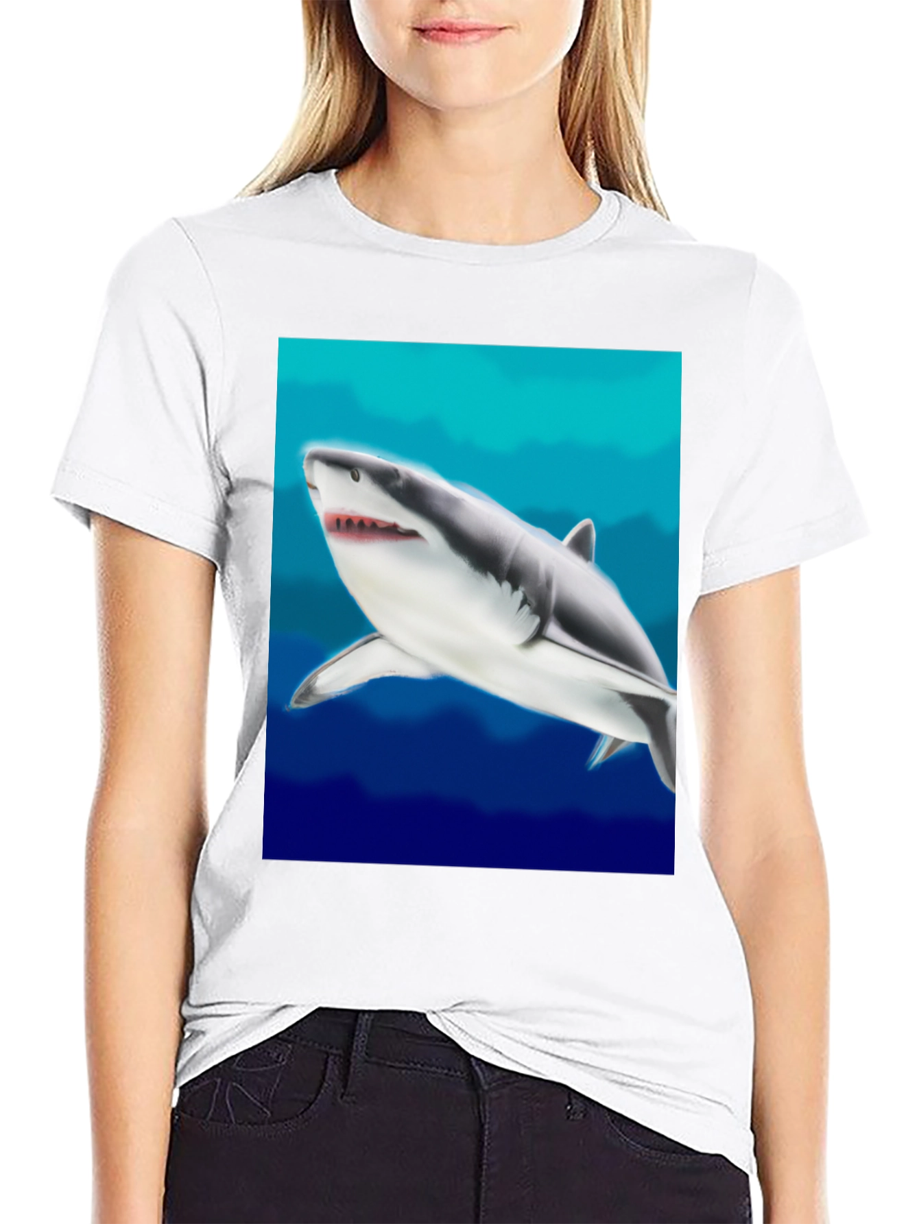 Black Shark Graphic Tee - Ocean Lover's Apparel view 9