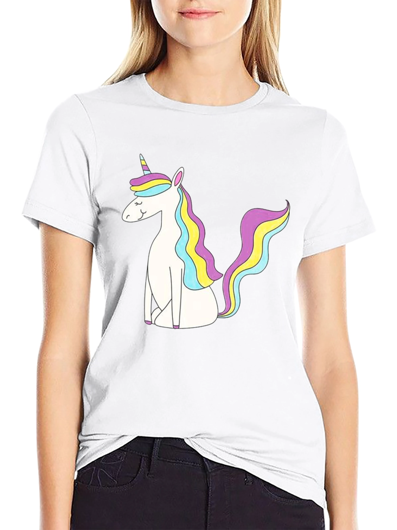 Black Unicorn Graphic Black T-Shirt - Magical Comfort view 9