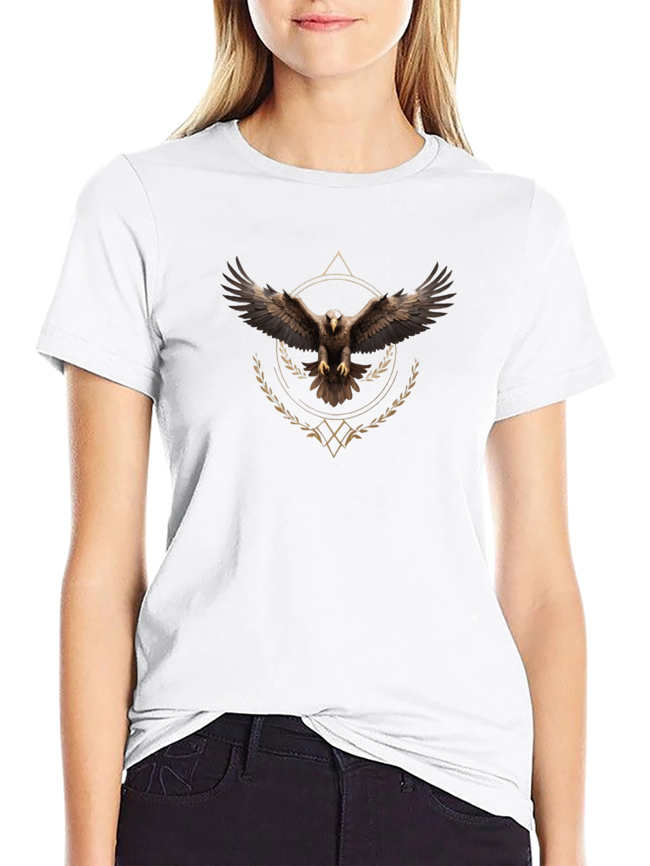 Black Eagle Graphic Tee - Black Cotton Blend view 9