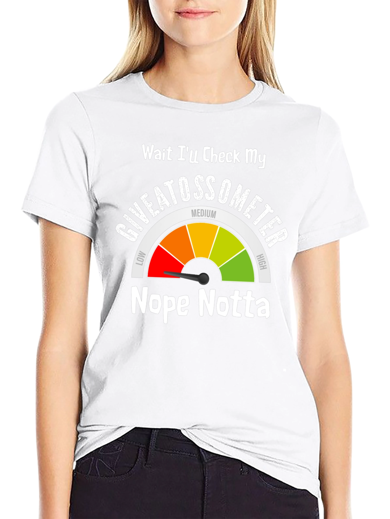 Black Giveatossometer Graphic T-Shirt - Sarcastic Humor Tee view 9