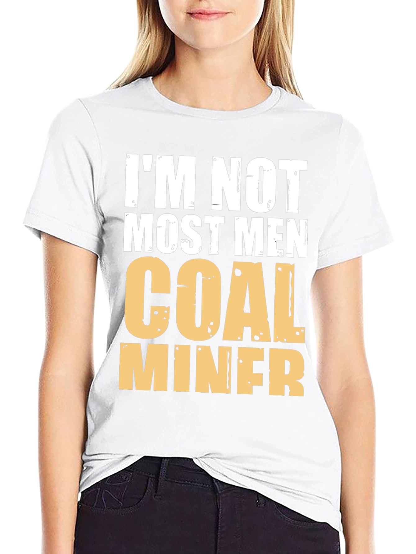 Black I'm Not Most Men Coal Miner Graphic Tee view 9