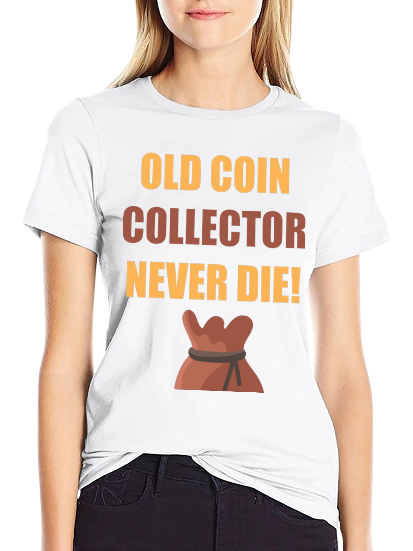 Black Old Coin Collector T-Shirt - Never Die! view 9