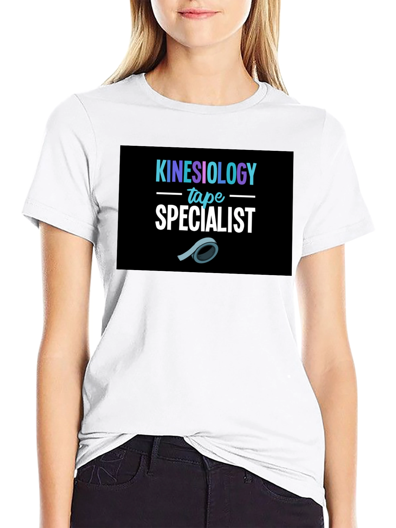 Black Kinesiology Tape Specialist T-Shirt view 9