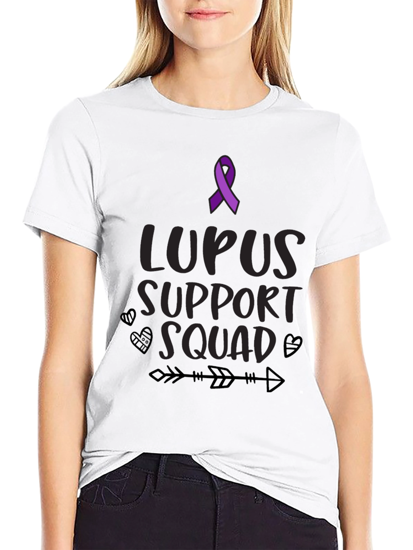 Lupus Support Squad Black T-Shirt  - 9