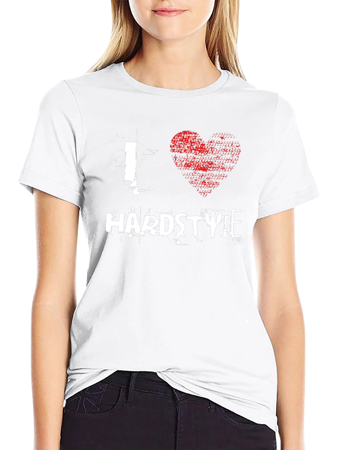 I Love Hardstyle T-Shirt, Black Graphic Tee - 9