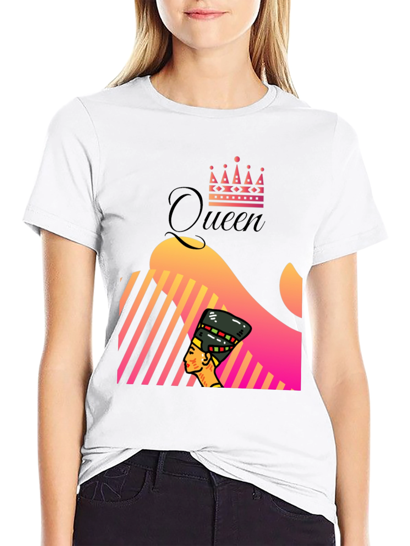 Black Queen Nefertiti Graphic Tee - Unique Design view 9