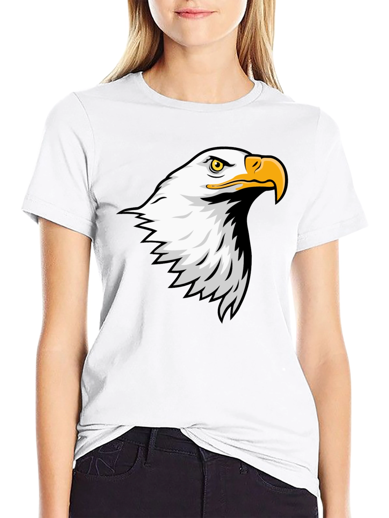 Black Eagle Graphic Tee - Men's Black Cotton T-Shirt view 9