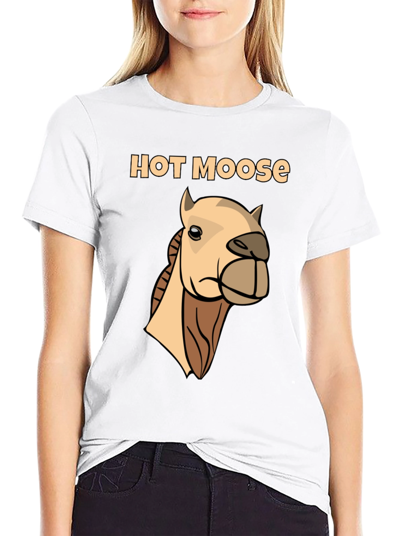 Black Hot Moose T-Shirt - Novelty Graphic Tee view 9