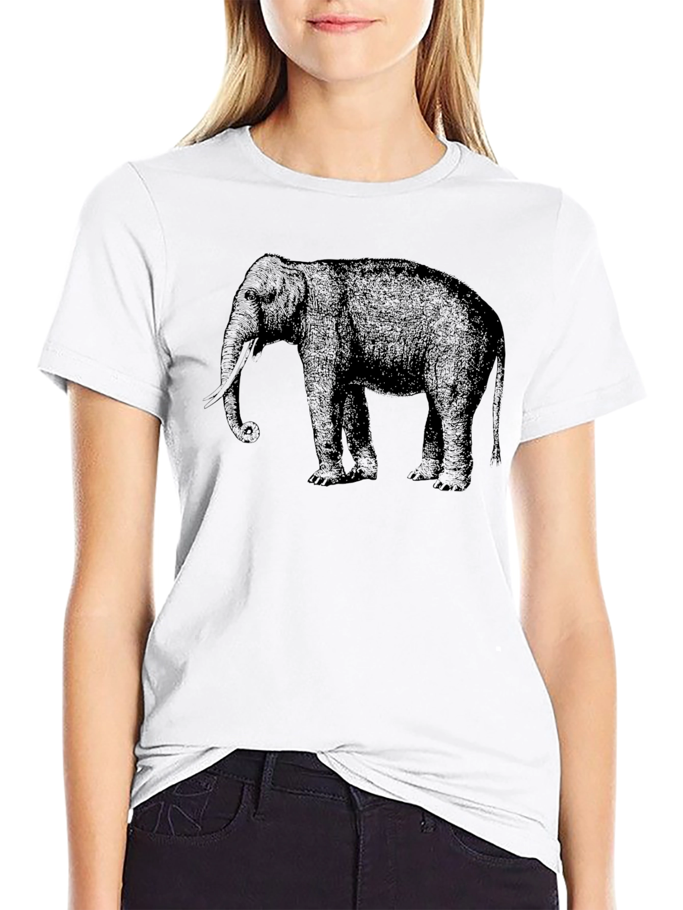 Black Elephant Graphic Tee - Classic Black view 9