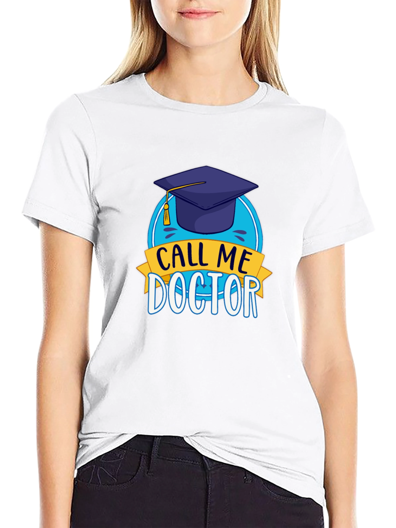 Black Call Me Doctor Graduation T-Shirt - New Grad Tee view 9