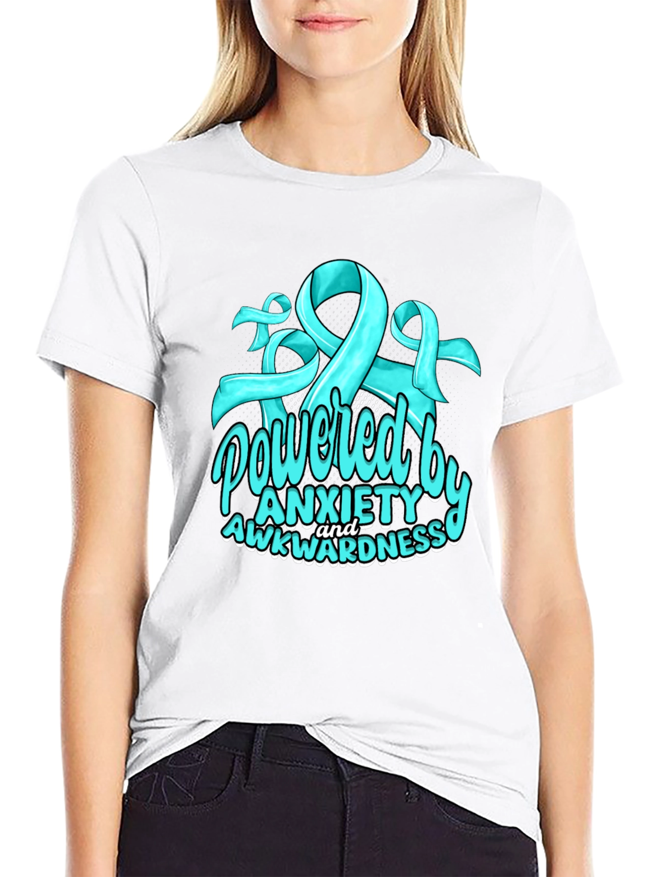 Black Anxiety & Awkwardness Tee - Mental Health Awareness Shirt view 9