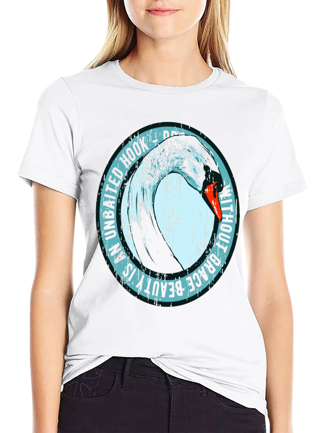 Black Unbaited Hook Beauty Graphic Tee - Black view 9