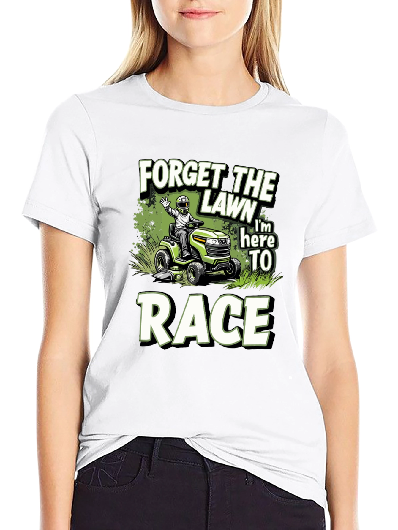 Black Forget the Lawn - Race T-Shirt view 9