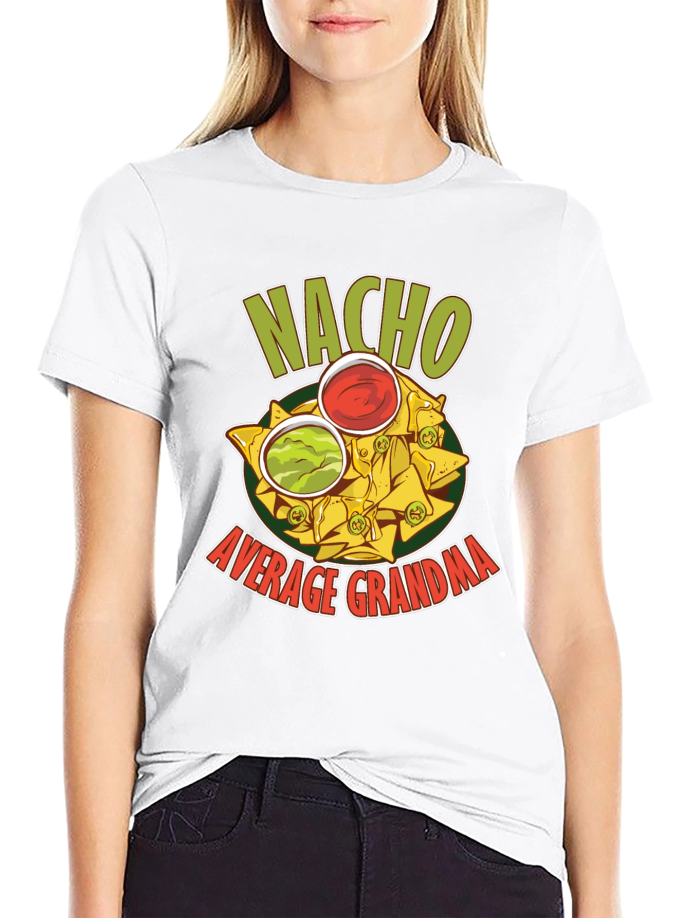 Black Nacho Average Grandma Graphic T-Shirt view 9