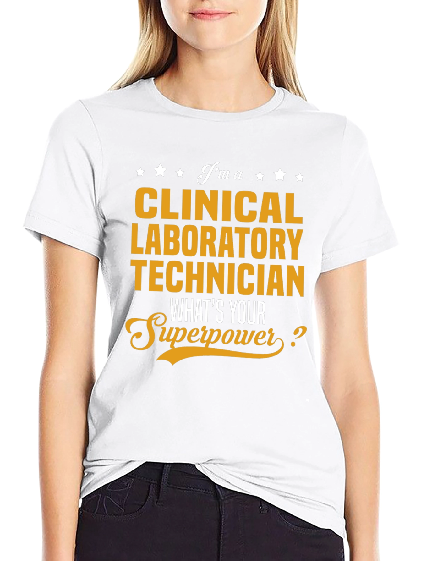 Black Clinical Lab Tech Superpower T-Shirt view 9