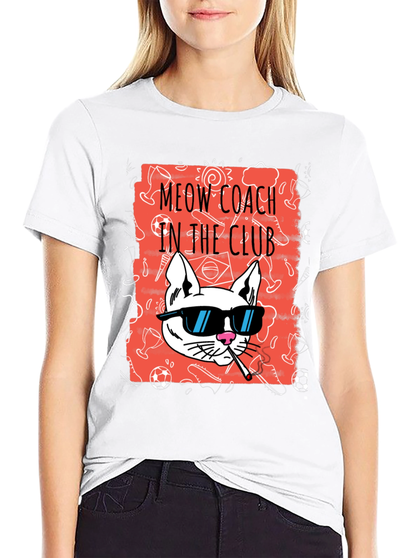 Black Meow Coach in the Club T-Shirt view 9