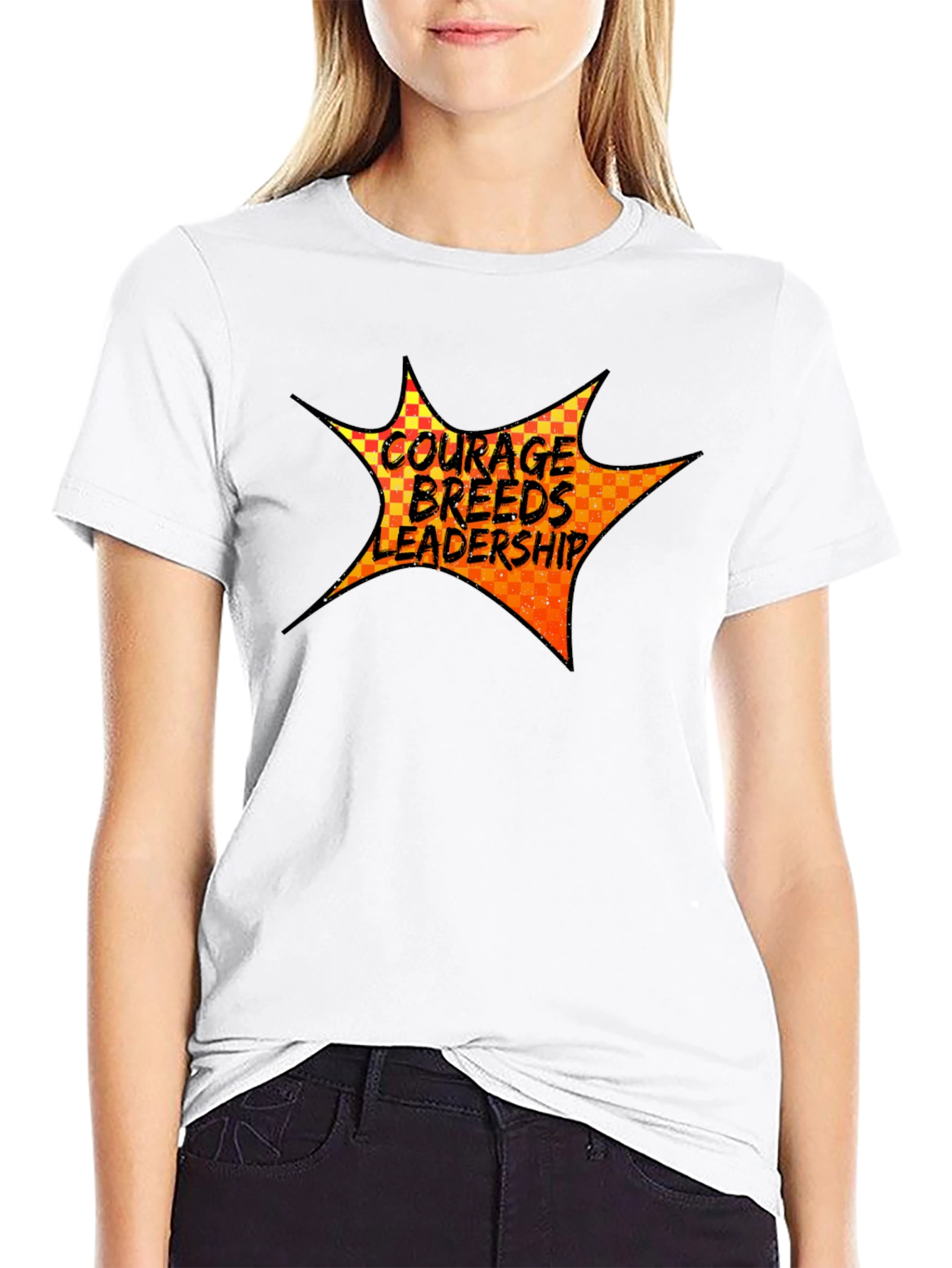 Black Courage Breeds Leadership Graphic Tee view 9