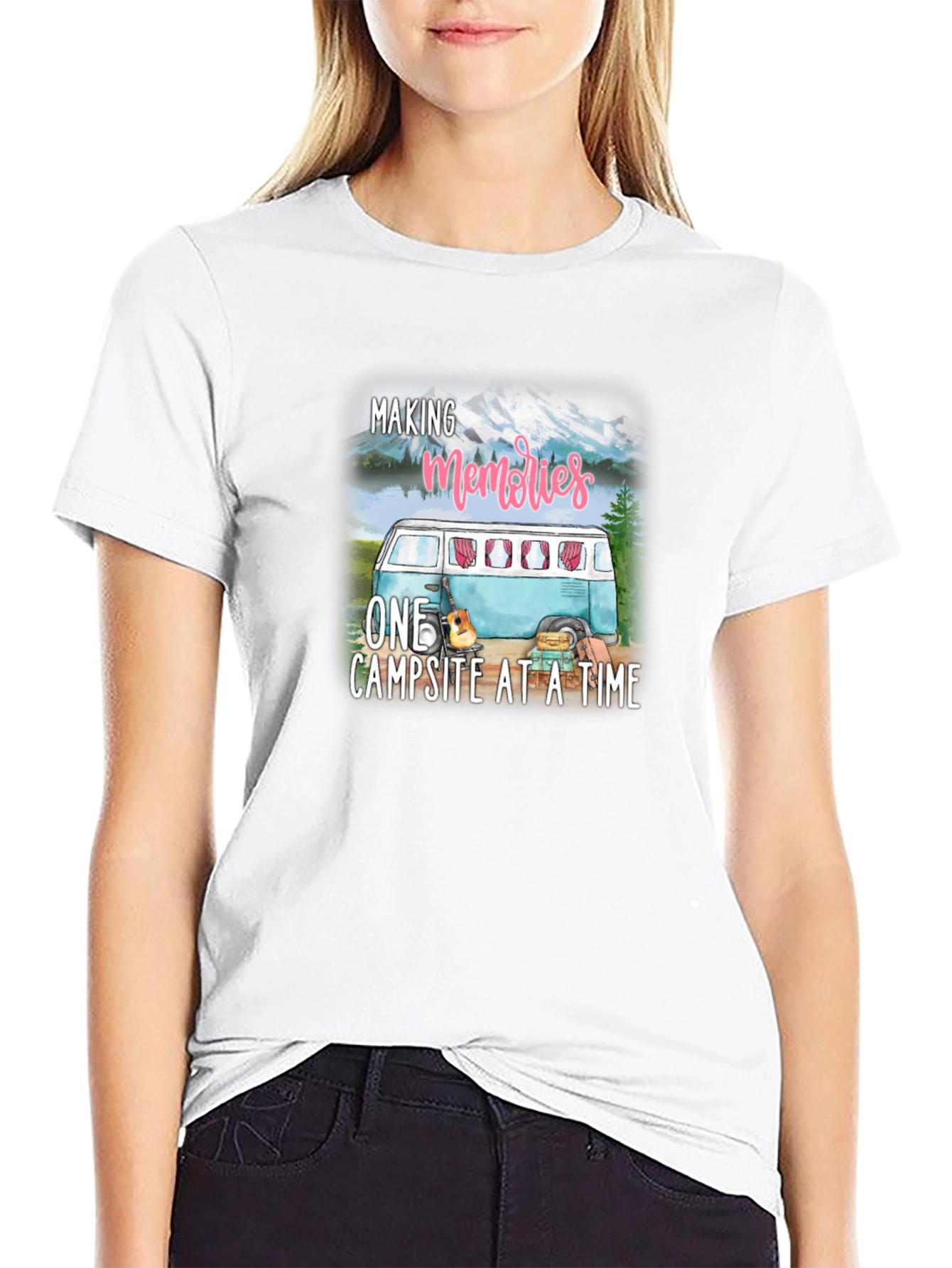 Black Making Memories Camping T-Shirt view 9