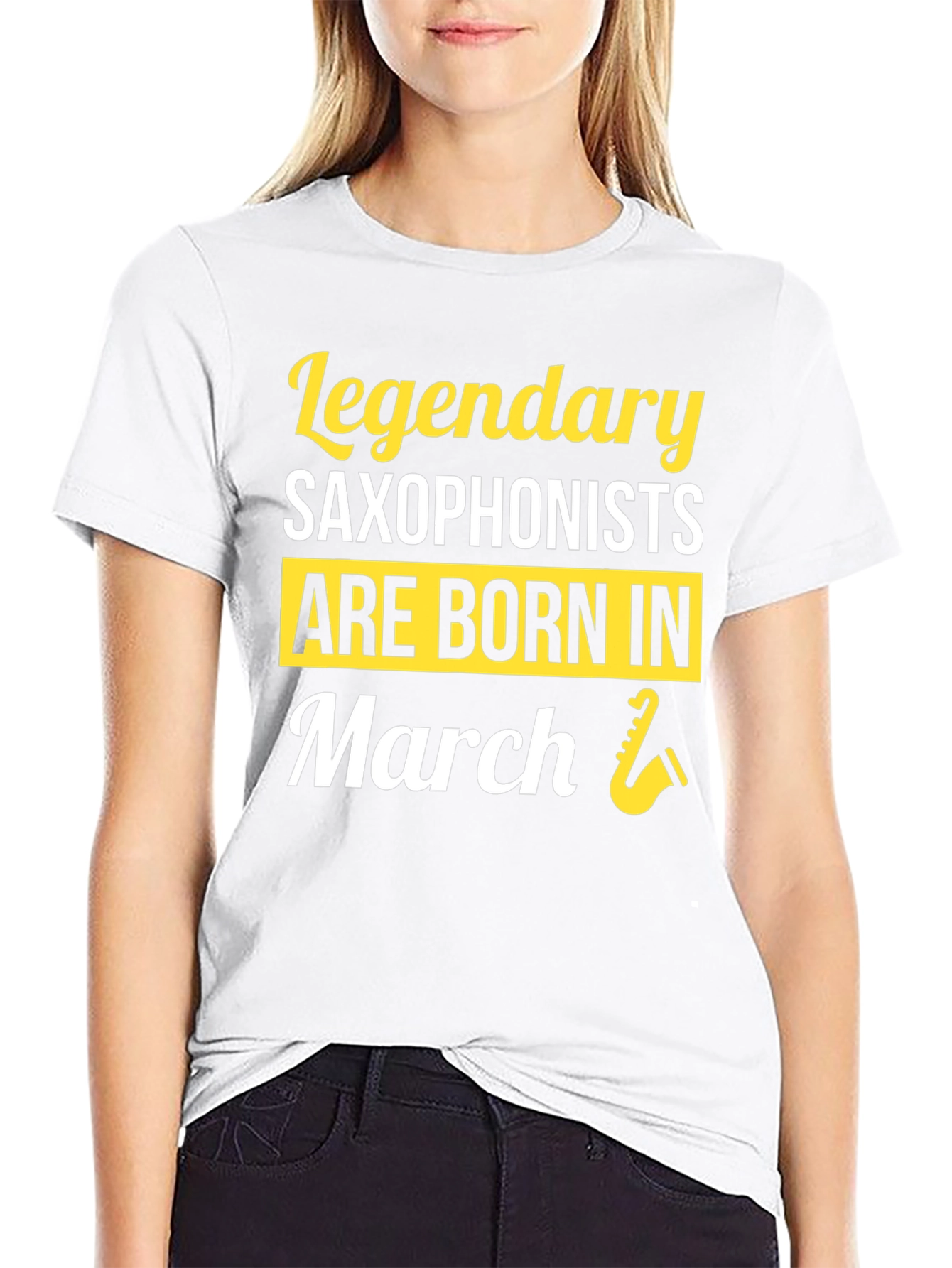 Black Legendary Saxophonists Born in March T-Shirt view 9