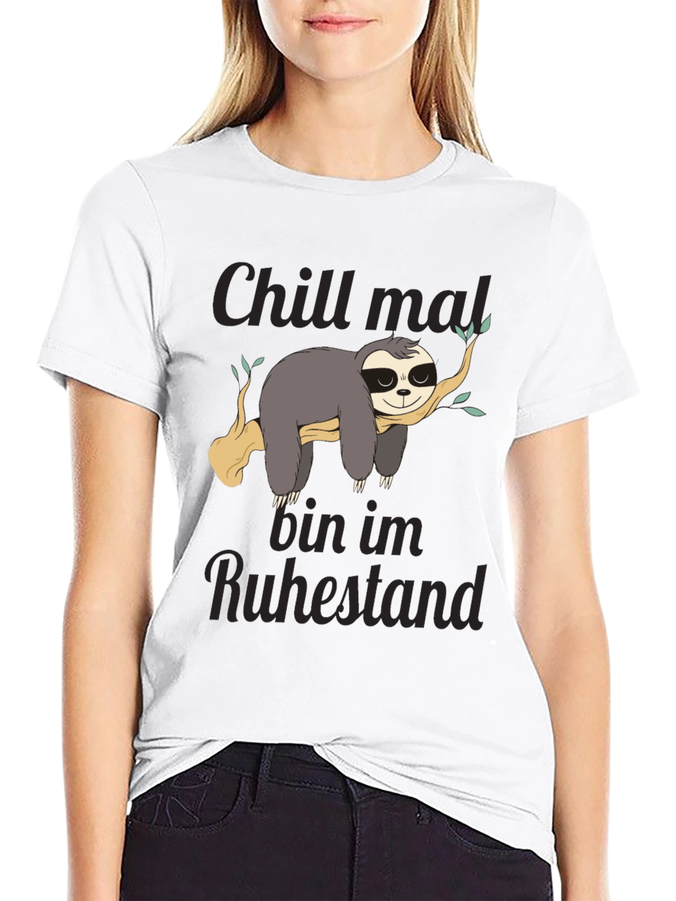 Black Chill Mal T-Shirt - Funny Sloth in Retirement Tee view 9