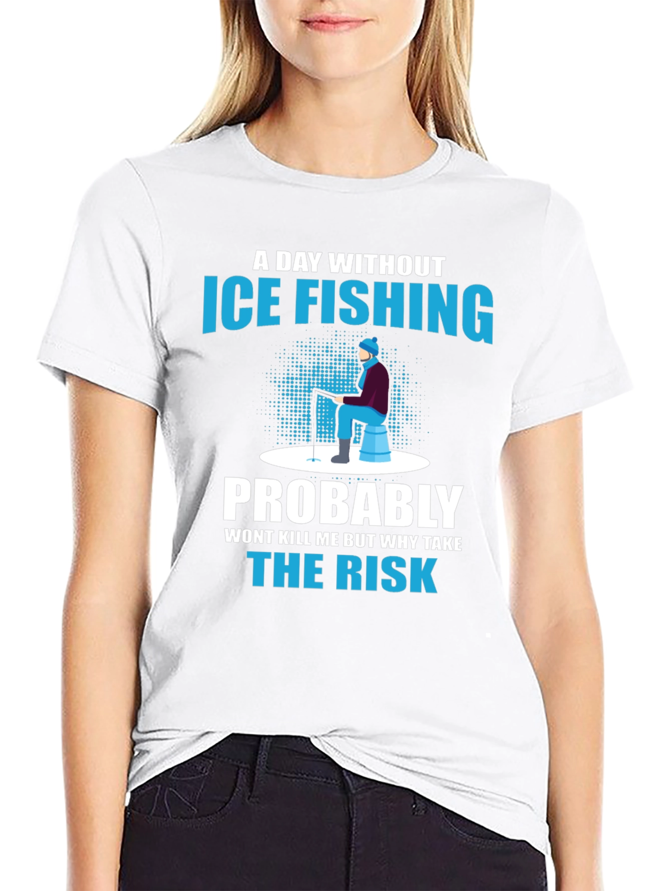Black Ice Fishing Graphic T-Shirt view 9