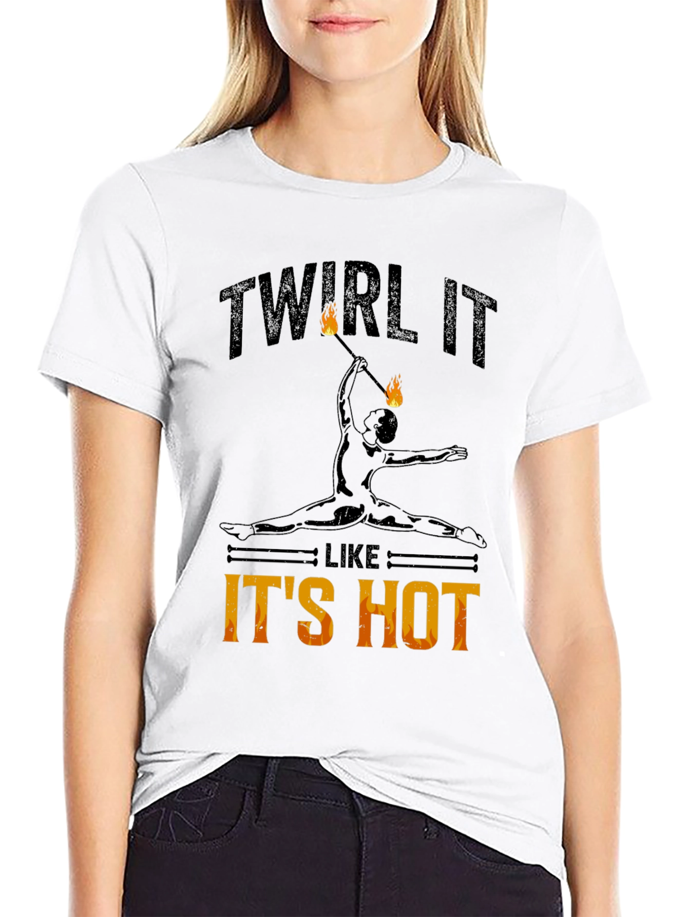 Black Twirl It Like It's Hot T-Shirt view 9