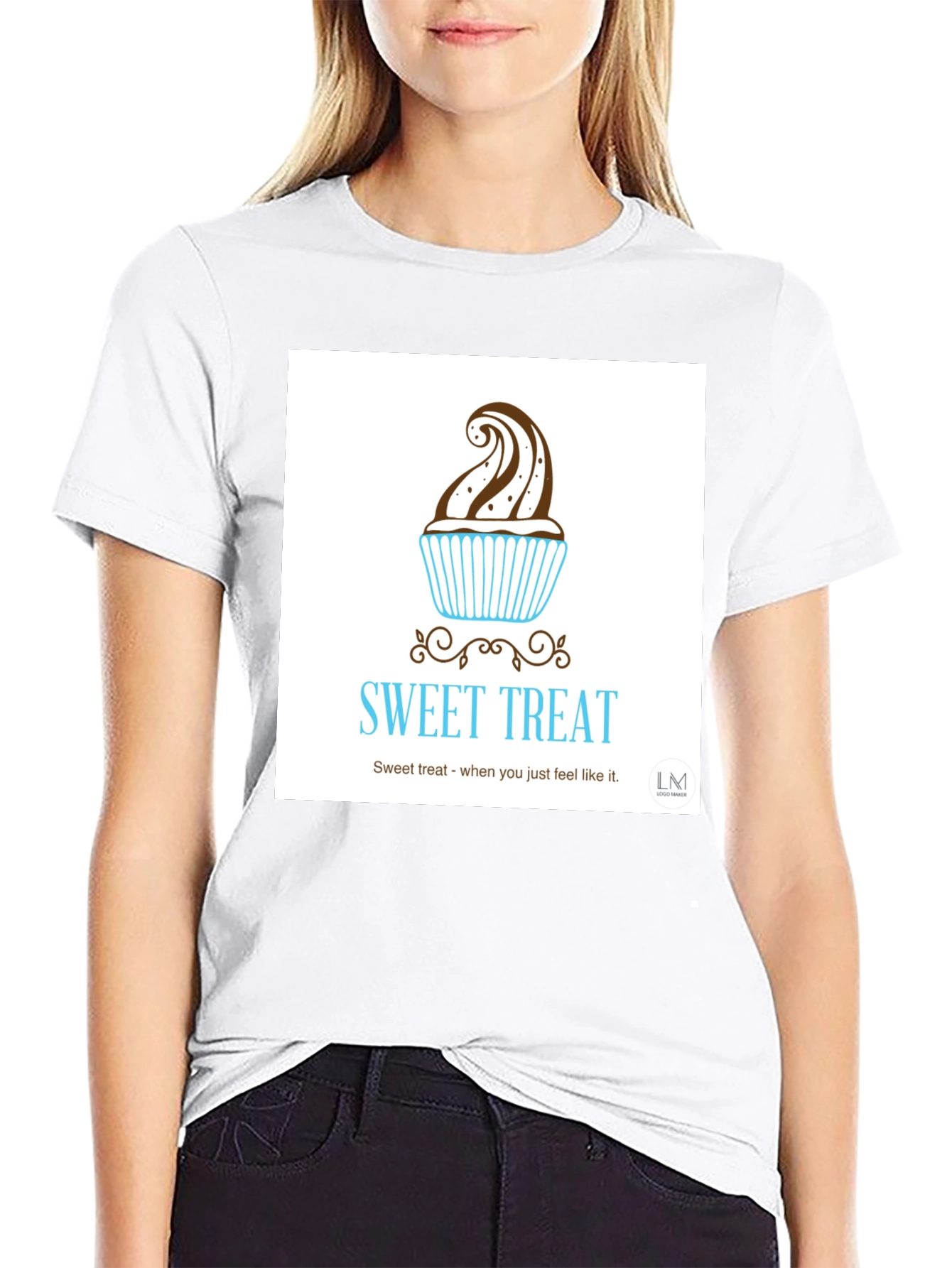 Black Sweet Treat T-Shirt - Cupcake Design view 9
