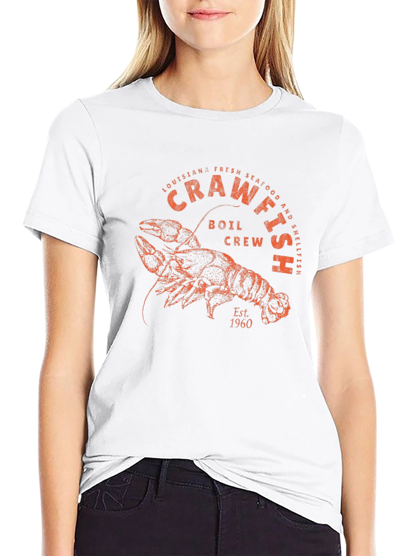 Black Crawfish Boil Crew Graphic T-Shirt view 9
