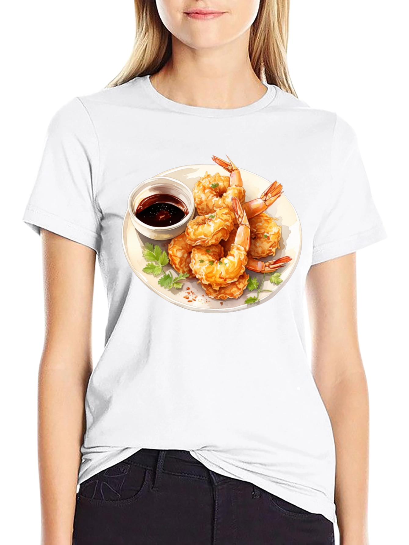 Shrimp Tempura T-Shirt: Delicious Design - 9